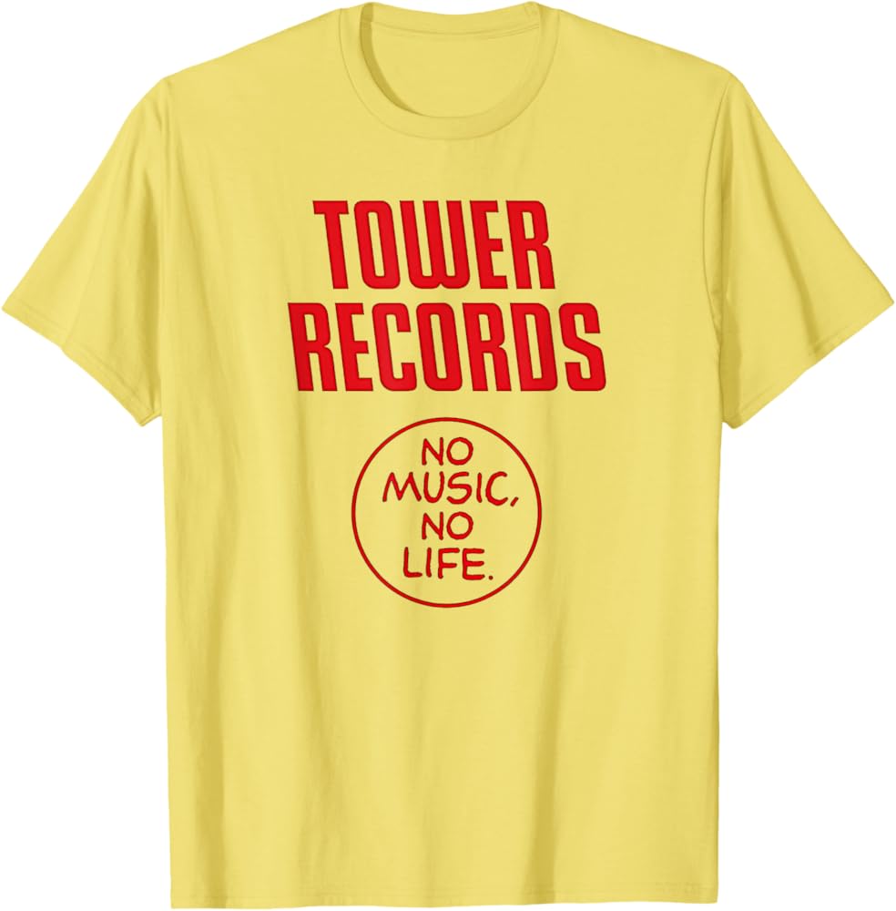Amazon.com: Tower Record Music Retro Vintage Life T-Shirt